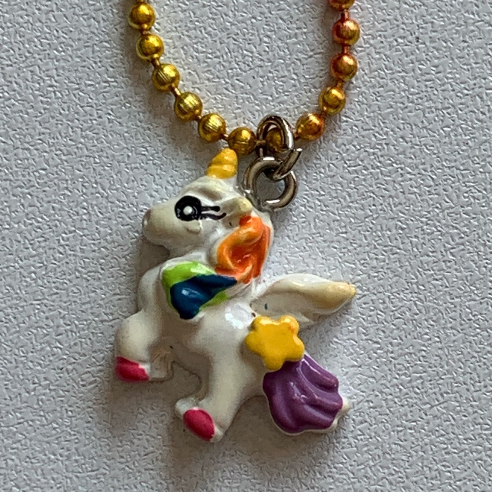 Colorful Unicorn Pendant Necklace